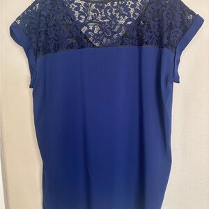 Elegant Blue Lace Top